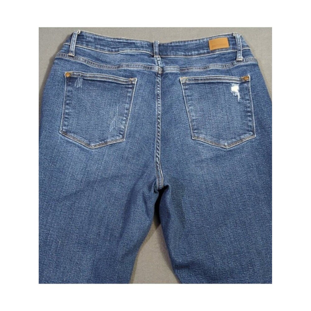 Judy Blue Jeans Women's 18W Blue Boyfriend Distressed High Rise Denim